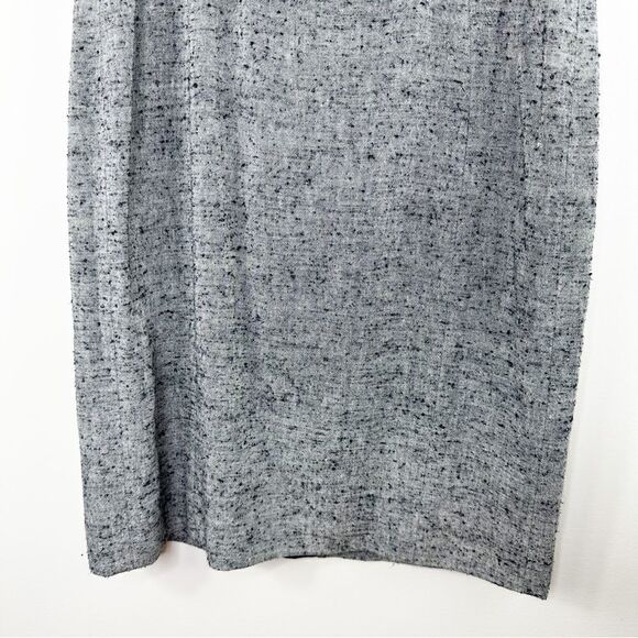 Narsico Rodriguez Linen/Silk Nubby Gray Sheath Dress w/Black Color-block Back 6 - Picture 8 of 15